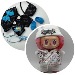 Labubu Luxury Clothes Outfit Bundle 2 Complete Sets